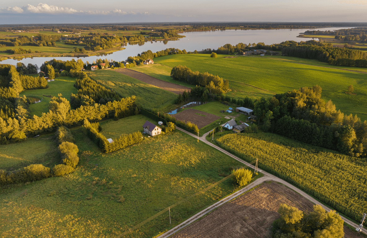 Działka budowlana nad jeziorem Dreństwo w Rajgrodzie