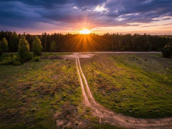 Widok działki nad Zalewem Siemianówka