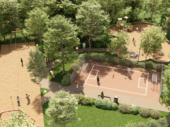 Wizualizacja strefy dla dzieci w Klepaczach